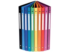 ringmap A4 ondoorschijnend PP 4 ringen assorti