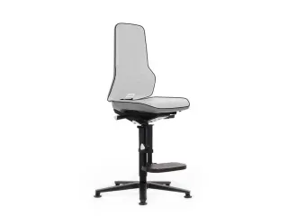 Modulaire draaistoel 590-870mmx470mm opstap glijders flexband grijs - 1