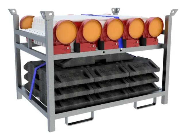 Bakenset,10Bakens M. Lampen,Voetplaten,1Opslag-/Transportpallet