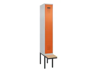 locker met bank,HxBxD 2120x300x815mm,1vak,vak B 300mm,cilinderslot - 2