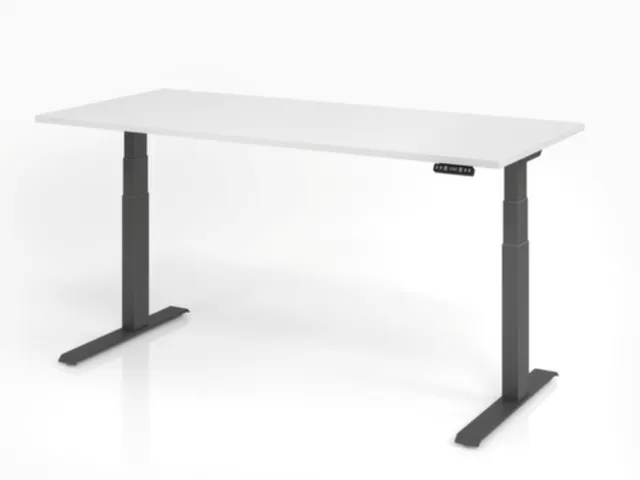 Bureau assis-debout électrique 640-1290x1800x800mm blanc/graphite