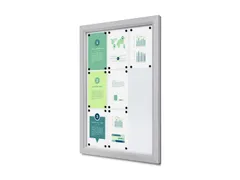 Vergrendelbaar notitiebord Outdoor Slim 9xA4 Zilver