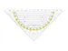 Equerre Géométrique 1552 160mm Tranparent Avec Bande Jaune