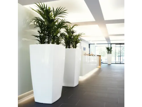 plantenpot,trapeziumvormig,PE,signaalwit,HxBxD 1500x777x777mm,160l