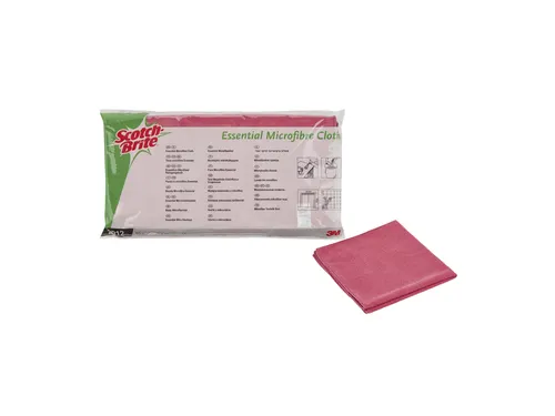 Microvezeldoek Scotch-Brite Essential 360x360mm rood 10 stuks