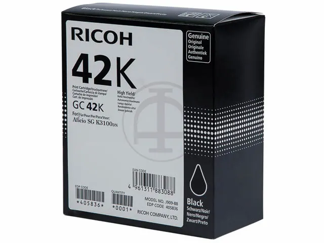 Cartouche D'encre 405836 Ricoh Gel Sg K3100dn Noir