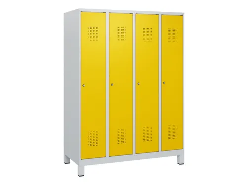 schoollocker,HxBxD 1630x1200x500mm,4vak,vak B 300mm,cil.-slot,voeten