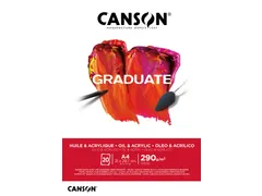 Schilderpapier Canson Graduate Oil & Acrylic 20vel 290gr A4 natuurlijk