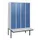 locker met bank,HxBxD 1950x1200x815mm,4vak,vak B 300mm,draaigrendel