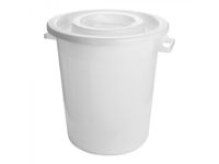 Emga voedselcontainer Wit met deksel 120 liter