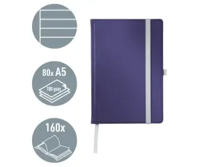 Leitz Style notitieboek A5 gelijnd met harde kaft Titanium Blauw - 2