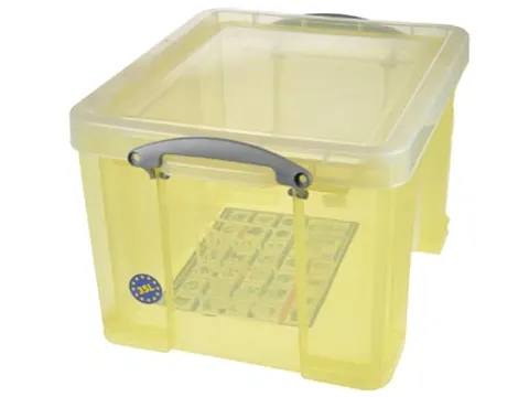 Opbergdoos 35 Liter Geel Transparant