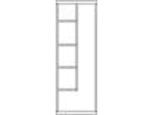 Schoonmaakkast HxBxD 1850x600x500mm Klink Poten RAL7035 Front RAL7016