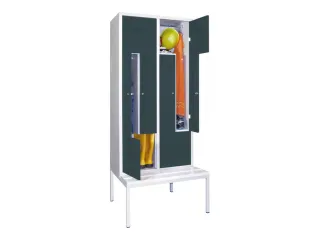 Z-garderobekast,HxBxD 2100x800x800mm,vak B 400mm,RAL7035,front RAL7016 - 2