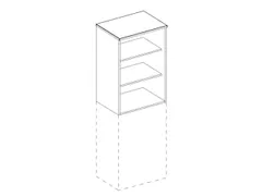 kantoorstelling,opbouwelement,HxBxD 1070x600x445mm,Bl-wit