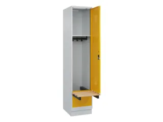 locker met bank,HxBxD 1950x400x815mm,1vak,vak B 400mm,cilinderslot - 1