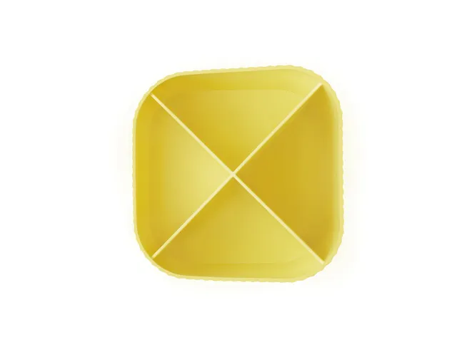 Porte-stylo HAN Re-X-LOOP 4 compartiments,jaune 100% matière recyclé