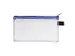 etui DIN transparant blauw met ritssluiting