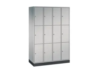 lockerkast,HxBxD 1950x1220x500mm,4x3vakken,cil.-slot,sokkel - 2