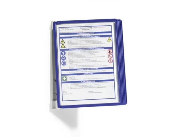 Metalen Wandhouder A4 Vario Wall 5 Blauw