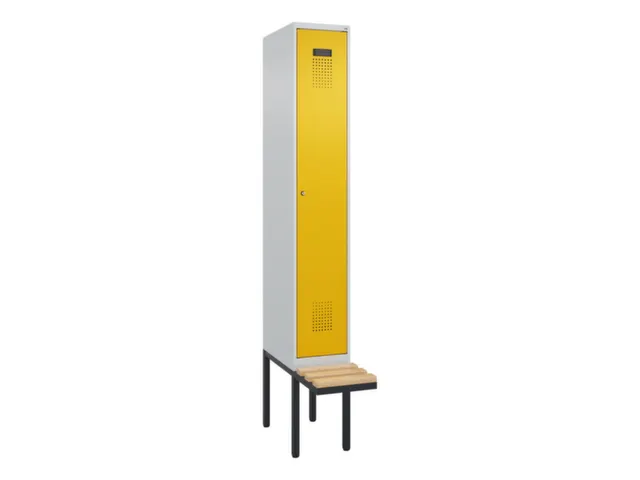 locker met bank,voor scheiding van kleding,HxBxD 2120x300x815mm,1vak