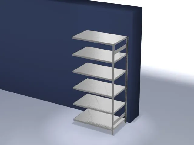 systeemstelling,aanbouwveld,HxBxD 2500x1310x835mm,vakl. 190kg