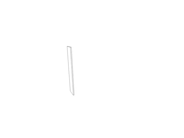 afsluitelement,v. scheidingswand,HxD 2150x440mm,5 OH,hout,notenboom