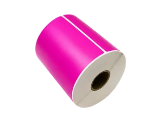Gekleurde verzendlabels op rol 102x152mm Roze 2800 etiketten - 1