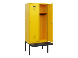 locker met bank,HxBxD 1950x800x815mm,2vak,vak B 400mm,cilinderslot - 1
