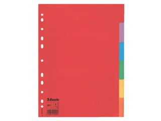 Tabbladen Esselte A4 11-gaats Karton 6-delig Blanco Tabs Kleur - 1