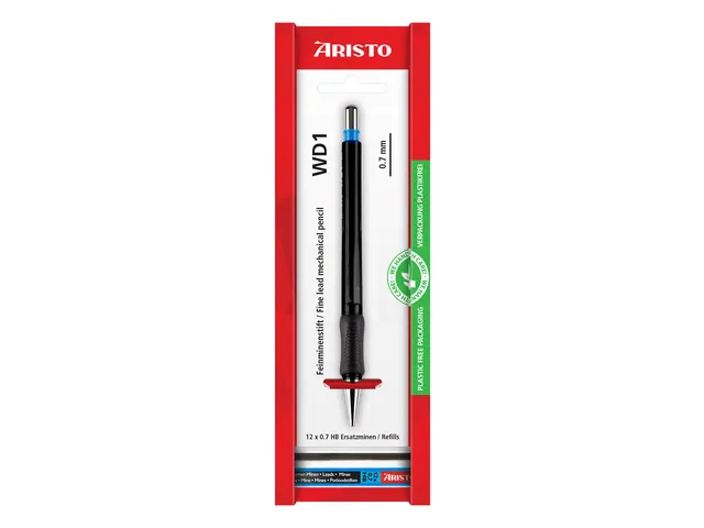 Vulpotlood Aristo WD1 0,7mm zwart op eco blister