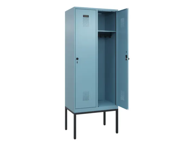 locker,HxBxD 2120x800x500mm,2vak,vak B 400mm,draaigrendel