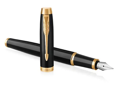 Vulpen Parker IM Black Lacquer GT Finish Fijn Blauwe inkt