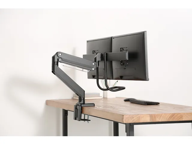 Newstar Monitorarm 2 Schermen Zwart Met Hendel D775dxblack