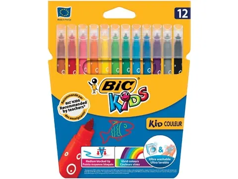 Bic viltstift Kid Couleur 12 stiften