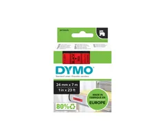 Labeltape Dymo 18053 LabelManager D1 polyester 24mm zwart op rood