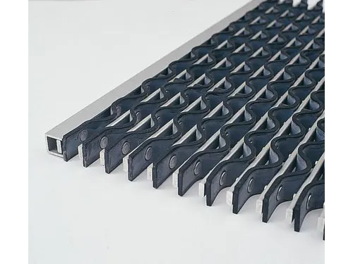 schoonloopmat,v. binnen/buiten,LxB 785x1585mm,zwart/zilverkleurig