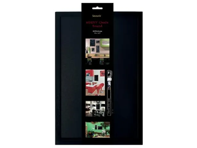 Securit Krijtbord Woody Ft 40x60cm, Zwart