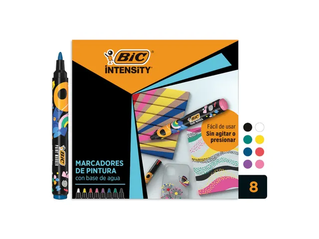 Paintmarker Bic Intensity assorti 8 stuks
