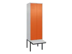 armoire vestiaire noir et blanc HxlxP 2120x600x815mm 2compart.