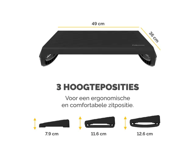 Voetensteun Fellowes Breyta zwart