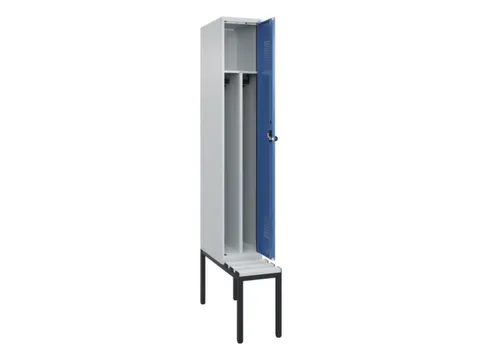 locker met bank,voor scheiding van kleding,HxBxD 2120x300x815mm,1vak