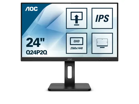 AOC Q24P2Q 23.8 Inch Monitor IPS QHD 4 ms 2560x1440 Wid