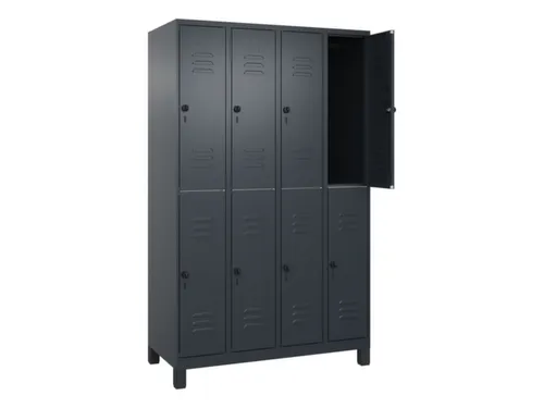 dubbeldekse locker,HxBxD 1950x1200x500mm,4x2vak.,vak B 300mm