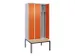 locker voor scheiding van kleding,HxBxD 2120x900x815mm,3vak