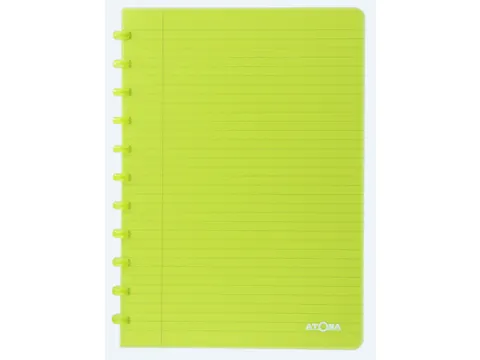 Spiraal schrift A4 72 vel gelijnd kaft in PP assorti