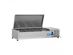 COOL HEAD Koelvitrine 4x 1/3 GN rvs deksel