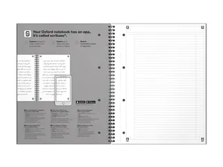 Spiraalblok Oxford International Notebook A4+ lijn Petrol Blauw - 4