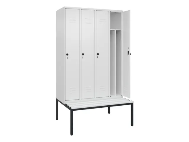 locker voor scheiding van kleding,HxBxD 2120x1200x815mm,4vak