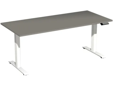 Elektrisch ihv bureau,HxBxD 730-1230x1800x800mm,blad onyxgrijs